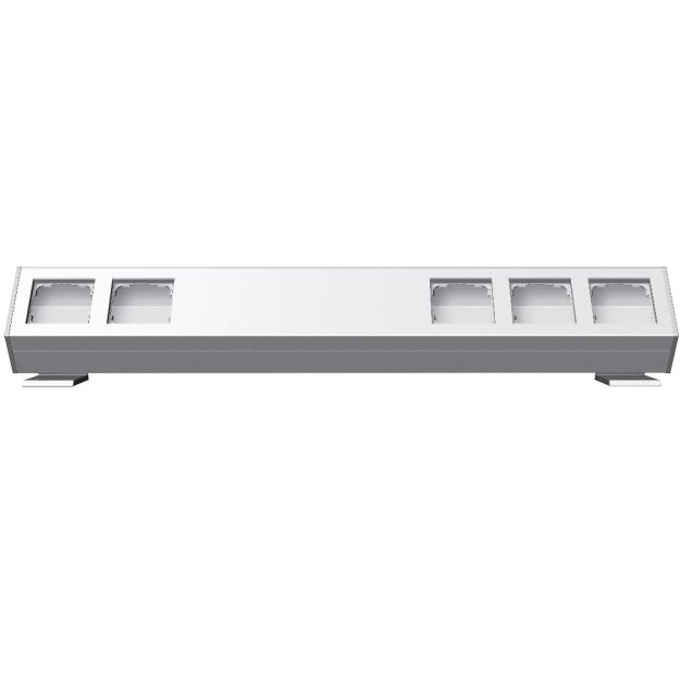 Gira 119527 Profil 5-fach 600 mm Befestigungswinkel Profil 55 Reinweiß(lackiert)