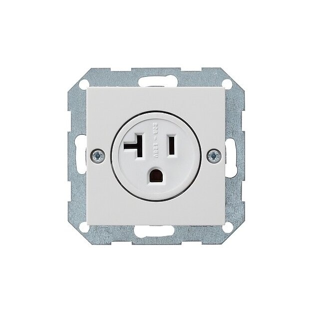Gira 048703 Steckdose 2-polig NEMA 5-20 R System 55 Reinweiß