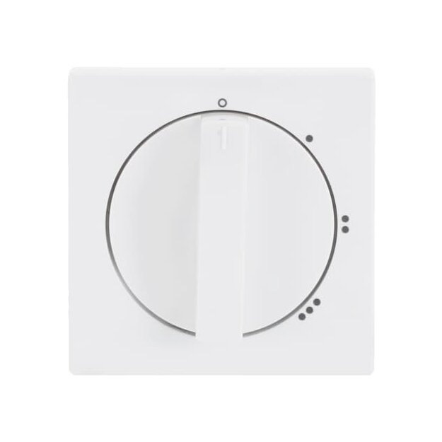 Busch-Jaeger 2542 DR/01-84 Zentralscheibe mit Drehgriff, mit Aufdruck (Thermoplast) Studioweiß carat® 2CKA001710A3646
