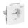 Busch-Jaeger 20 EUCKS/DV-84 SCHUKO® Steckdosen-Einsatz mit Aufdruck "EDV" (Thermoplast) Studioweiß 2CKA002013A5268
