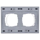 Gira 021265 Abdeckrahmen 2-fach Gira TX_44 (WG UP) Farbe Alu
