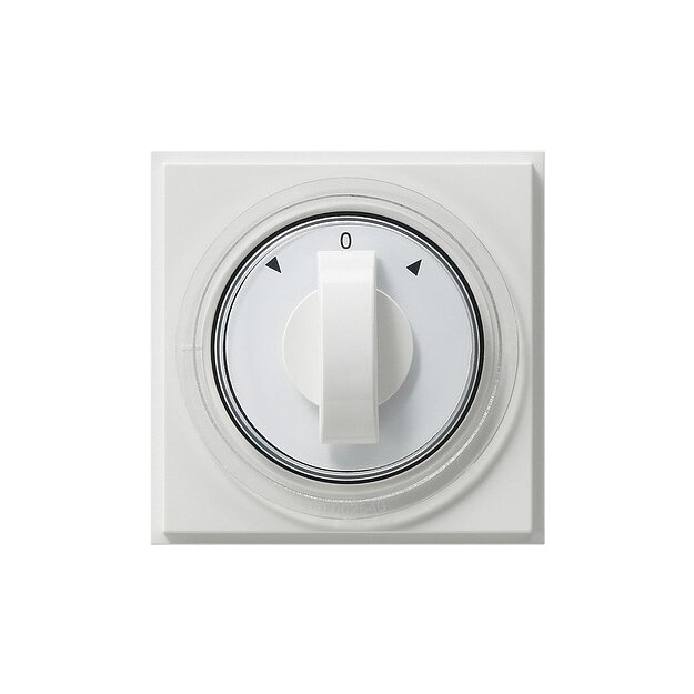 Gira 066666 Abdeckung Knebel Zeitschalter + Jalousie Gira TX_44 (WG UP) Reinweiß