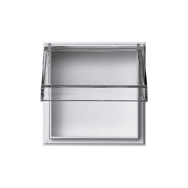 Gira 040966 Adapterrahmen Klappdeckel transparent Gira TX_44 (WG UP) Reinweiß