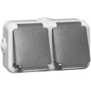Peha 00306511 Steckdose SCHUKO 2-fach Grau senkrecht