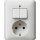 Gira 017503 Kombi Serien/Schuko Vollplatte Standard 55 Reinweiß