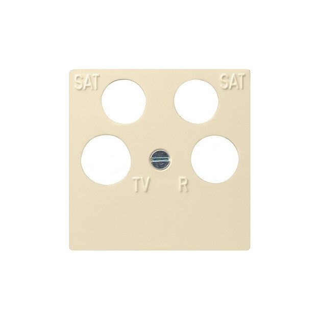 Gira 025901 Zentralplatte 4-fach Zubehör Cremeweiß