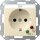 Gira 045101 Schuko ÜSS + Beschriftungsfeld System 55 Cremeweiß