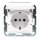 Gira 045403 Schuko Klappdeckel System 55 Reinweiß