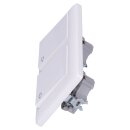 Gira 115803 Schuko Klappdeckel + Set IP44 + Rahmen 2-fach Standard 55 Reinweiß