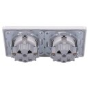 Gira 115803 Schuko Klappdeckel + Set IP44 + Rahmen 2-fach Standard 55 Reinweiß