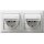 Gira 115803 Schuko Klappdeckel + Set IP44 + Rahmen 2-fach Standard 55 Reinweiß