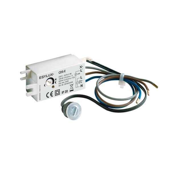 ESYLUX ED10016509 Dämmerungsschalter zum nachträglichen Einbau in Leuchten und Abzweigdosen CDS-E Weiß