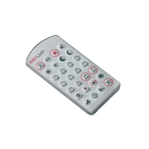 ESYLUX EM10016004 Fernbedienung für Bewegungsmelder der Serie RC sowie Leuchten der Serie AL S 230i RC REMOTE CONTROL Silber