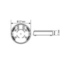 ESYLUX EM10425400 Aufputzdose IP 54 für PD 360 und MD 360 außer Minivarianten STANDARD MOUNTING BOX IP54 SM WH Weiß