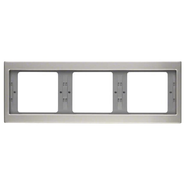 Berker 13737004 Rahmen 3-fach waagerecht K.5 Edelstahl Metall mattiert