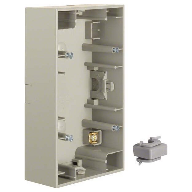 Berker 10427004 Aufputz-Gehäuse 2-fach K.5 Edelstahl lackiert