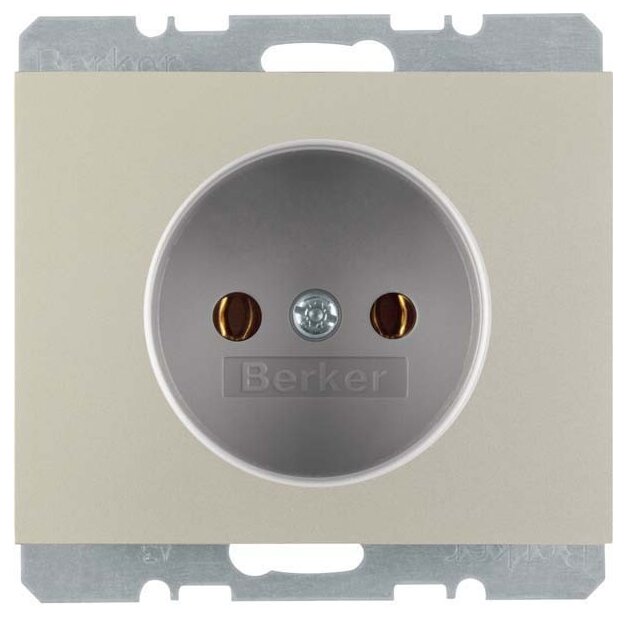Berker 6167157004 Steckdose ohne Schutzkontakt K.5 Edelstahl lackiert