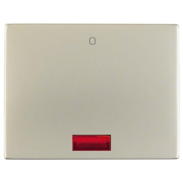 Berker 14177104 Wippe mit Roter Linse und Aufdruck 0 K.5 Edelstahl rostfrei