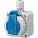 Mennekes Schuko-Wanddose 16A 2P+E 230V Blau 10863
