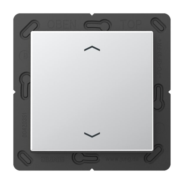 Jung ENOA590PAL EnOcean Funk-Wandsender 2-kanalig mit Symbol Pfeil Serie A/AS Aluminium