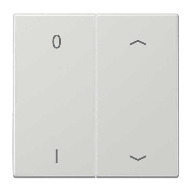 Jung ENOLS995P01LG EnOcean Funk-Wandsender 4-kanalig mit Symbol 01 Pfeil Serie LS Lichtgrau