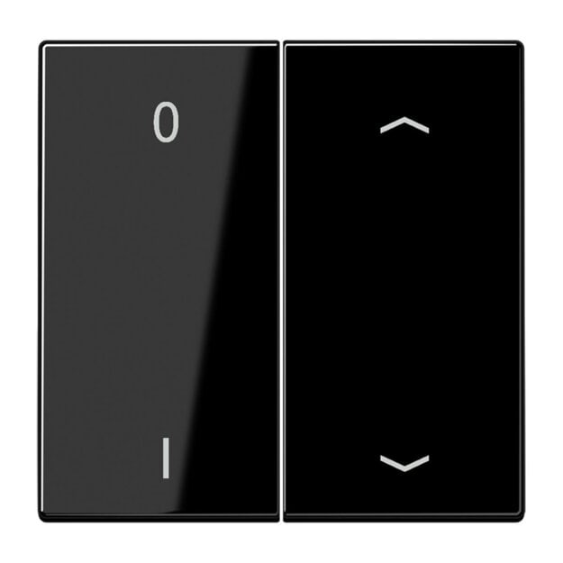 Jung ENOLS995P01SW EnOcean Funk-Wandsender 4-kanalig mit Symbol 01 Pfeil Serie LS Schwarz
