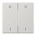 Jung ENOLS995-01LG EnOcean Funk-Wandsender 4-kanalig mit Symbol 01 Serie LS Lichtgrau