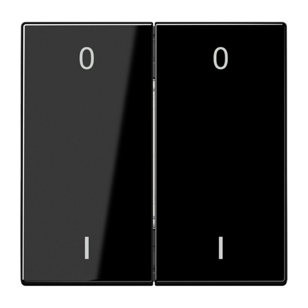 Jung ENOLS995-01SW EnOcean Funk-Wandsender 4-kanalig mit Symbol 01 Serie LS Schwarz