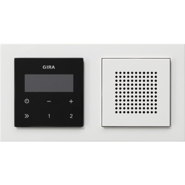 Gira 049572 UP-Radio RDS Lautsprecher + Rahmen E2 Gira E2 Weiß/Reinweiß