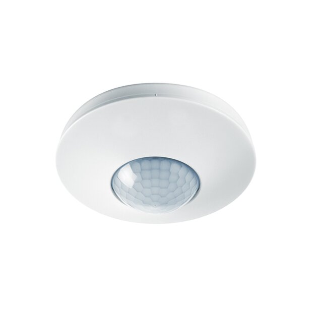 ESYLUX EP10425875 Decken-Bewegungsmelder 360° Unterputz Reichweite ca Ø 8 m Akustiksensor fernbedienbar MD-C 360i/8 MIC Weiß