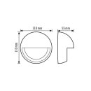 ESYLUX EM10041129 Abdeckkappe für Bewegungsmelder MD-W200i optik MD-W COVER SR Silber