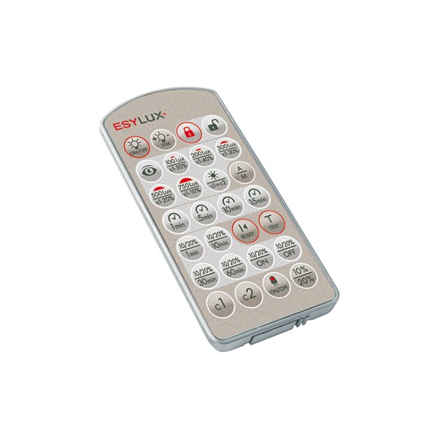 ESYLUX EP10425899 Fernbedienung für Melder - Serie PD-C360i/Dali REMOTE CONTROL PDi DALI Silber