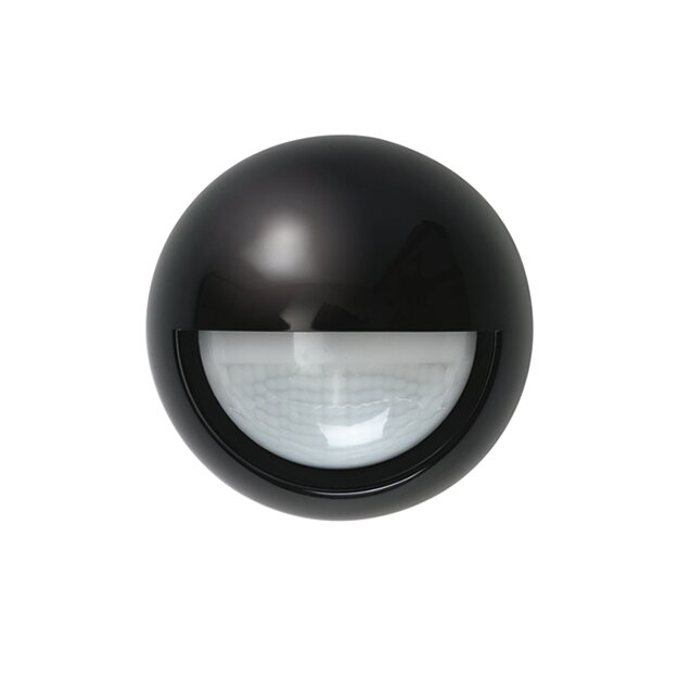 Esylux EM10041020 Wand-Bewegungsmelder 200° Reichweite ca. 12 m Schwarz fernbedienbar MD-W 200i BK