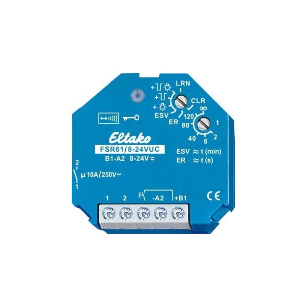 Eltako Funkaktor Stromstoßschalt. FSR61/8-24V UC (1er)