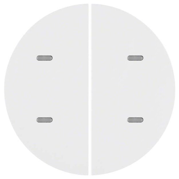 Berker 75162869 Tast-Abdeckung 2-fach für Tastsensor-Modul R.1/R.3 Polarweiß glänzend