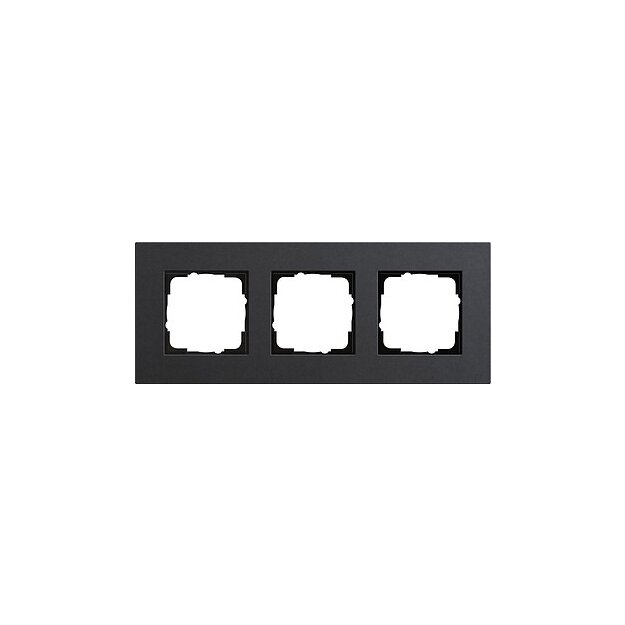 Gira 0213226 Abdeckrahmen 3-fach Gira Esprit Linoleum-Multiplex Anthrazit