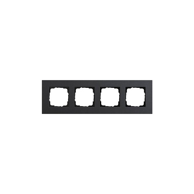 Gira 0214226 Abdeckrahmen 4-fach Gira Esprit Linoleum-Multiplex Anthrazit