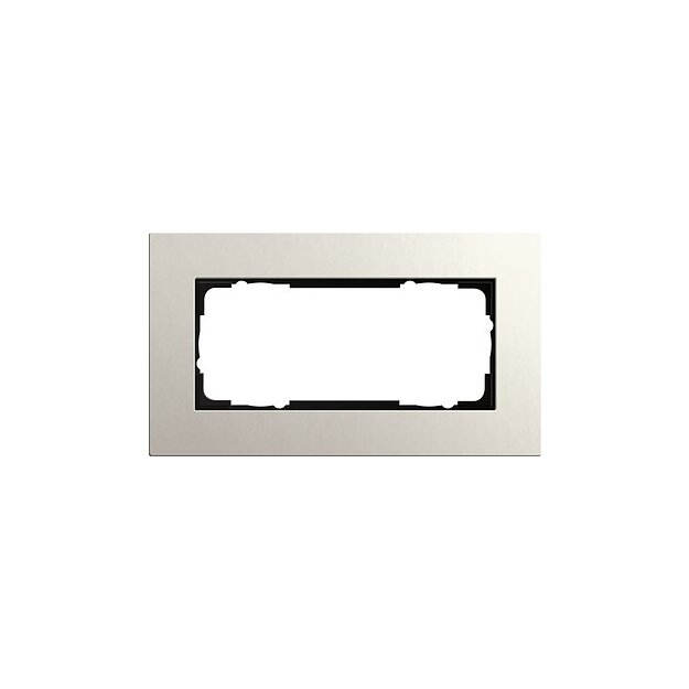 Gira 1002220 Abdeckrahmen 2-fach ohne Mittelsteg Gira Esprit Linoleum-Multiplex Hellgrau