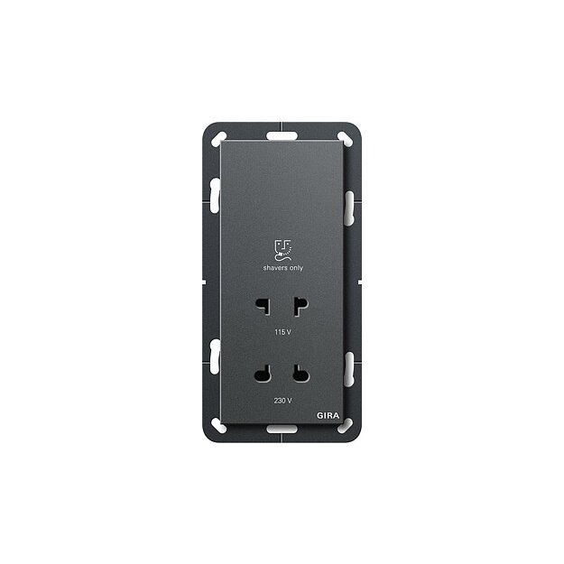 Gira 282028 Rasiersteckdose 115 - 230 V System 55 Anthrazit