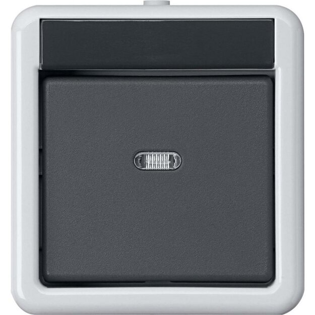 Gira 515230 KNX Taster-Busankoppler 1-fach Kontrollfunktion + 2-Punkt WG AP Grau