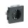 Busch-Jaeger 20 EUCKS/DV-81 SCHUKO® Steckdosen-Einsatz mit Aufdruck "EDV" (Thermoplast) Anthrazit 2CKA002013A5266