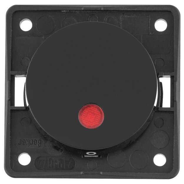 Berker 937622510 Kontr.-Aussch. 2-pol. mit Aufdruck "0" 12V Rote L. K-LED ITG Flow/Pure sw. glänzend