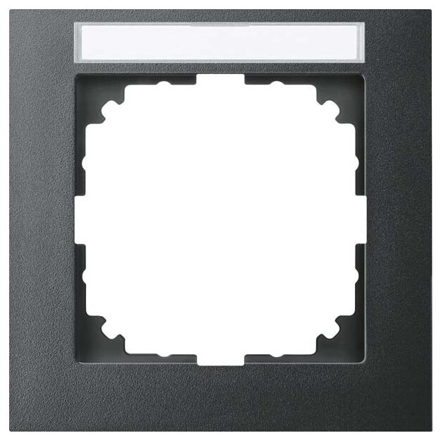 Merten MEG4011-3614 M-Pure-Rahmen 1-fach mit Beschriftungsträger Anthrazit M-Pure