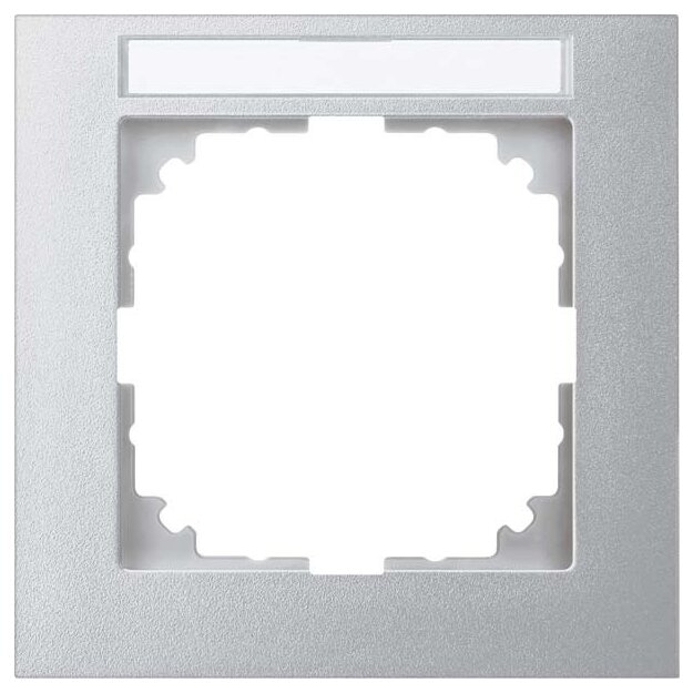 Merten MEG4011-3660 M-Pure-Rahmen 1-fach mit Beschriftungsträger Aluminium M-Pure