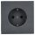 Jung AL1520KIAN SCHUKO Steckdose KI (lackiertes Aluminium) Anthrazit Serie LS