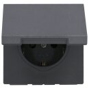 Jung AL1520KIKLAN SCHUKO Steckdose m.Klappdeckel KI (lackiertes Aluminium) Anthrazit Serie LS