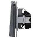 Jung AL1520KIKLAN SCHUKO Steckdose m.Klappdeckel KI (lackiertes Aluminium) Anthrazit Serie LS