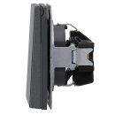 Jung AL1520KLAN SCHUKO Steckdose m.Klappdeckel (lackiertes Aluminium) Anthrazit Serie LS