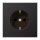 Jung AL1520ND SCHUKO Steckdose o.Kralle (lackiertes Aluminium) Dark Serie LS