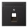 Jung AL2969-1NAUAD Abdeckung f. IAE/UAE-Anschlussdose (lackiertes Aluminium) Dark Serie LS